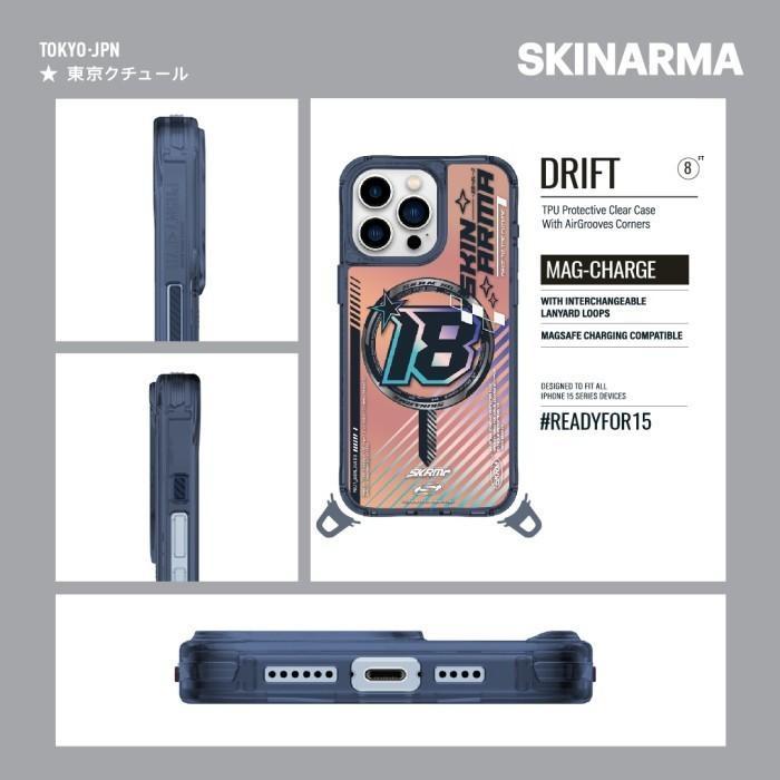 - 07 SKINARMA Case for iPhone 15 Pro Max 15 Pro SKINARMA DRIFT Magnetic MagSafe Design Protective