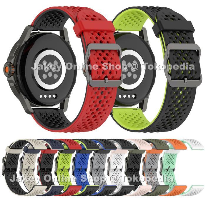 STRAP TALI JAM FOR AMAZFIT ACTIVE 2 - ACTIVE 2 PREMIUM - ACTIVE 2 SQUARE - MODEL DOTHOLE TWO TONE
