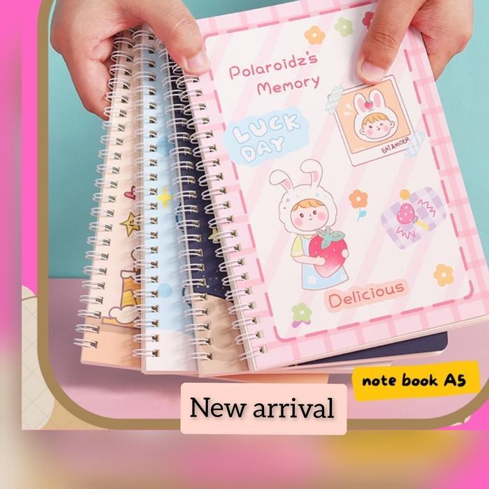 BUKU TULIS A5 SPIRAL NOTE BOOK AESTHETIC JOURNAL BOOK KAWAII CUTE A5