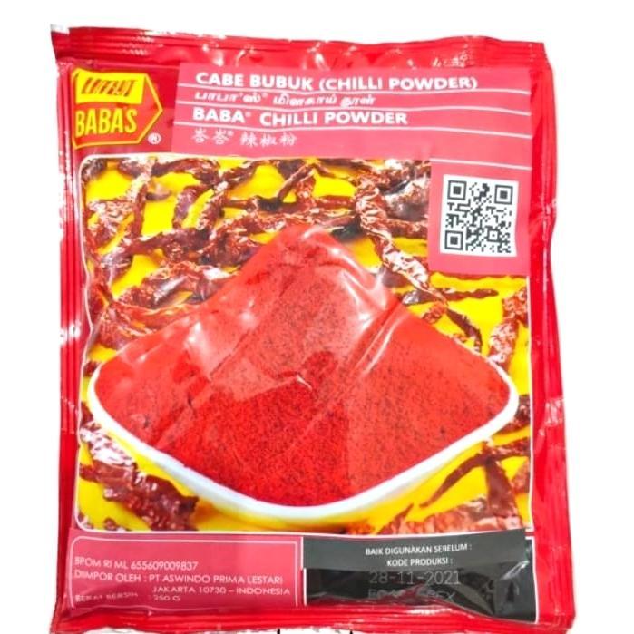 Ada Stok Babas chilli Powder / BUMBU Babas Cabai 125gram