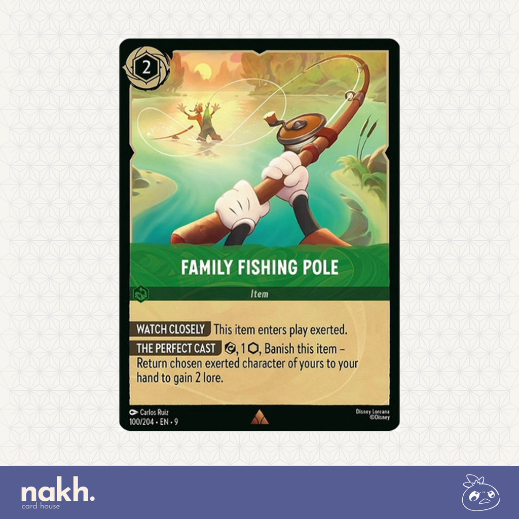 Kartu Disney Lorcana TCG English Fabled 09 100/204 Family Fishing Pole