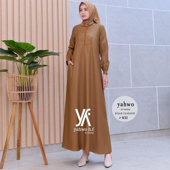 Seragam Gamis pns khaki wanita terbaru bahan toyobo/seragam PNS/ASN/pemda pdh guru/pakaian dinas/Bus