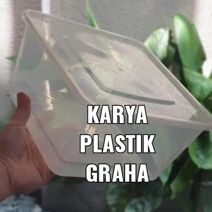 Kotak Plastik Bening 3000 ML / Thinwall Kotak 3000 ML