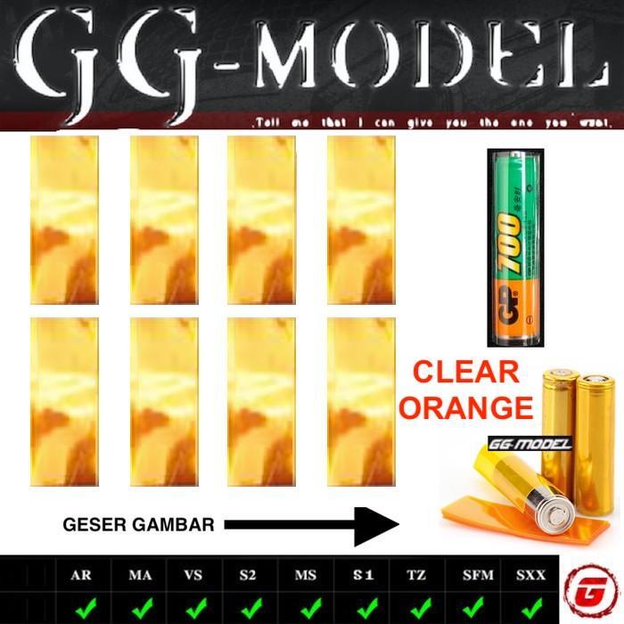 REP TAMIYA CONDOM BATTERE / SARUNG BATTERE CLEAR ORANGE