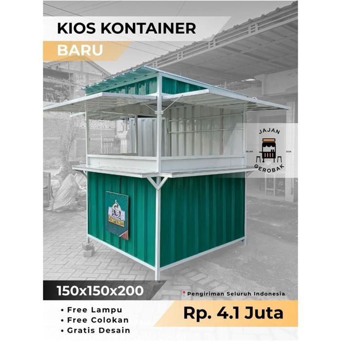 Kios Kontainer Galvalum Baru 150x150x200 Free Lampu Free Colokan Gratis Desain