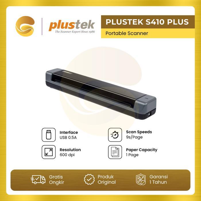 Plustek Scanner S410 Plus Mobile Portable Mobileoffice S 410
