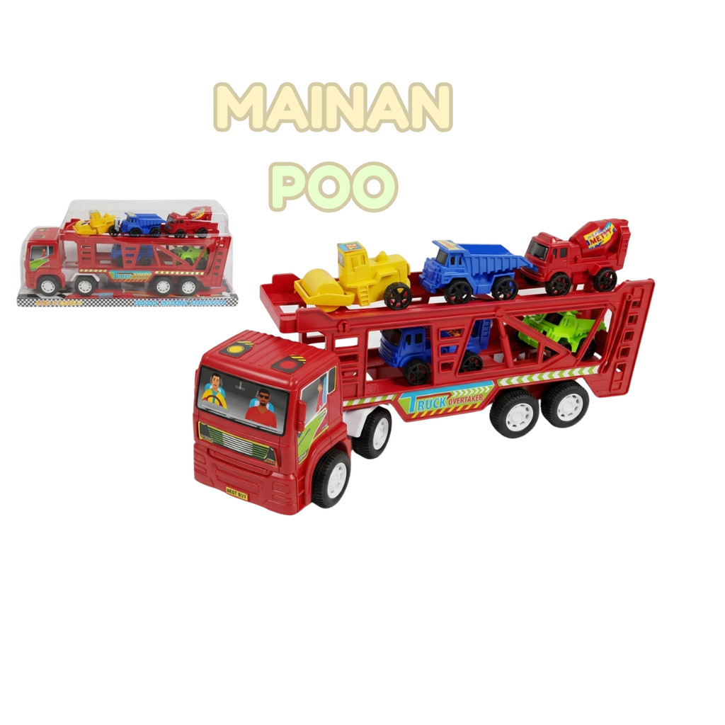 MAINAN ANAK TRUK TRANSPORTER MOBIL BERTINGKAT ST2111