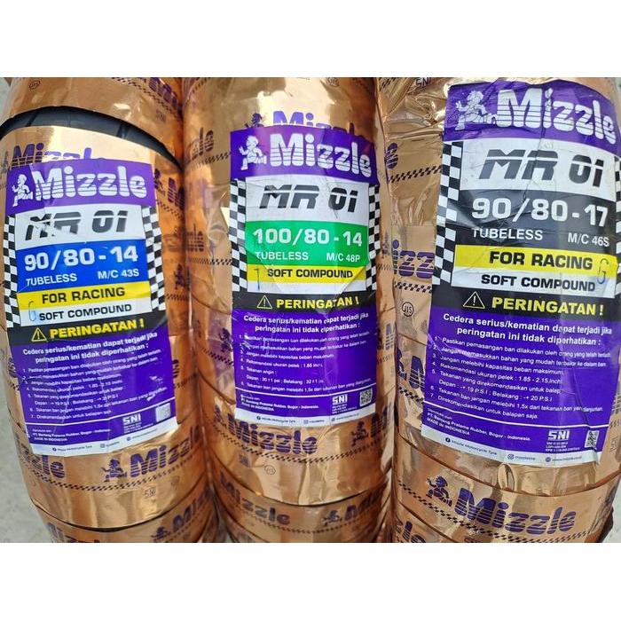 Ban Motor Tubeless Ban Tubeless Mizzle Ring 14 Ring 17 Mr01 90/80-14 100/80-14 90/80-17 Mizzle Mr01