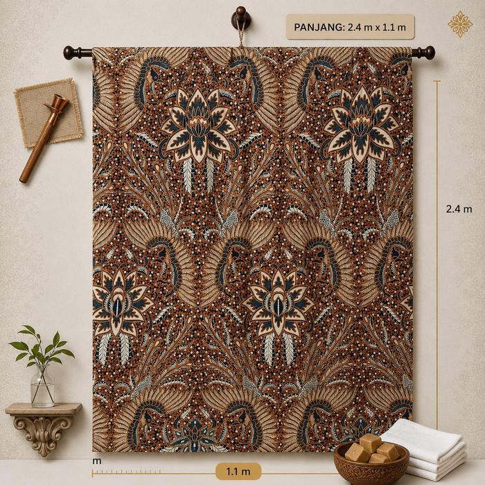 Kain Batik WIJOYO KUSUMO Katun Prima Mestres Sanforise 2,4m x 1,10mBatik Suci Alya