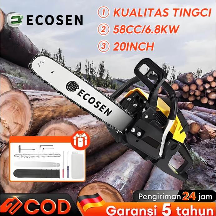 Mesin Potong Kayu Chain Saw Teknologi Jerman Professional Tebang Senso Alat Pemotong Kayu