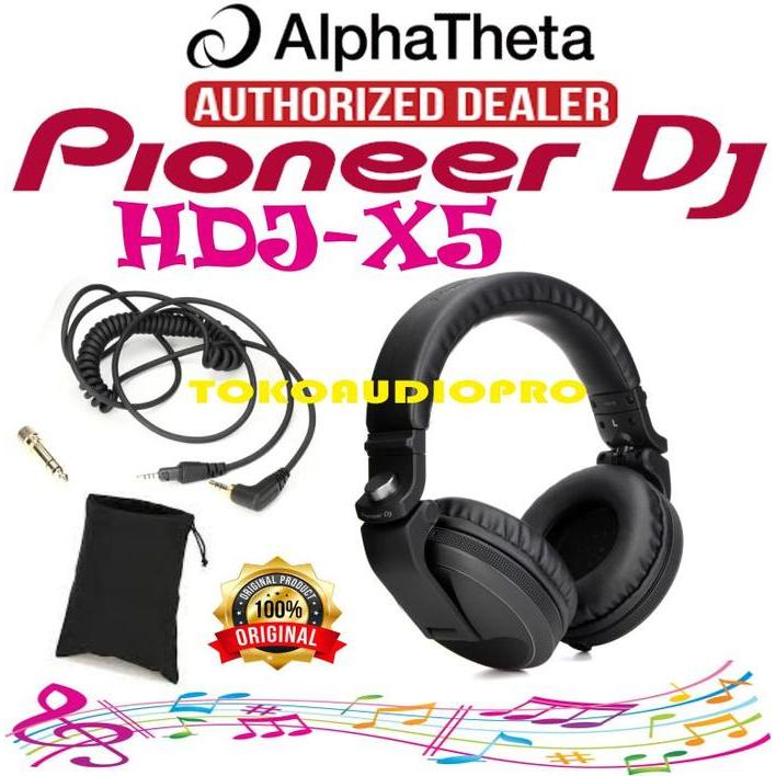 Headphone Pioneer Dj HDJ-X5 Over-ear DJ headphone Pioneer HDJX5 - Hitam