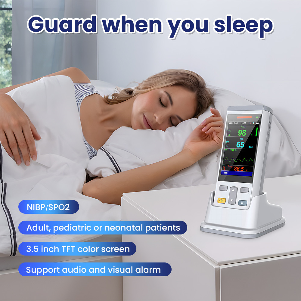 Handheld Patient Monitor SpO2 TEMP Patient Vital Sign Monitor 3.5 Inh TFT olor Sreen