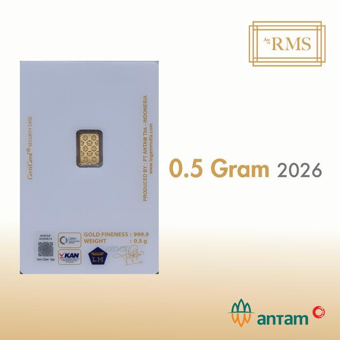 0,5 GR (GRAM) LOGAM MULIA/LOGAM MULIA ANTAM/LM/EMAS ANTAM BERSERTIFIKA