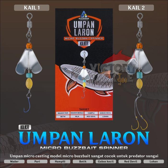 Umpan Memancing gacor Andeman Umpan Laron Micro Buzzbait Spinner