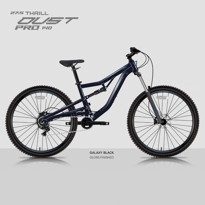 SEPEDA GUNUNG DOWNHILL MTB THRILL OUST T140 PRO - Black, 17/L
