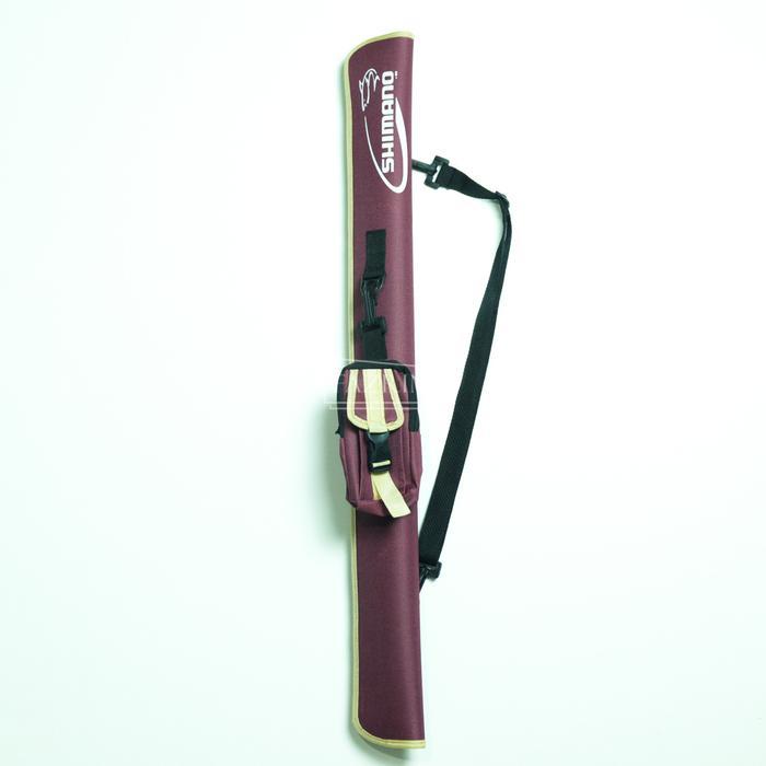 Jual Murah Tas Joran Pancing Shimano Maroon Hardcase Fiber Model Pedang Slempang Ukuran 60 80 100