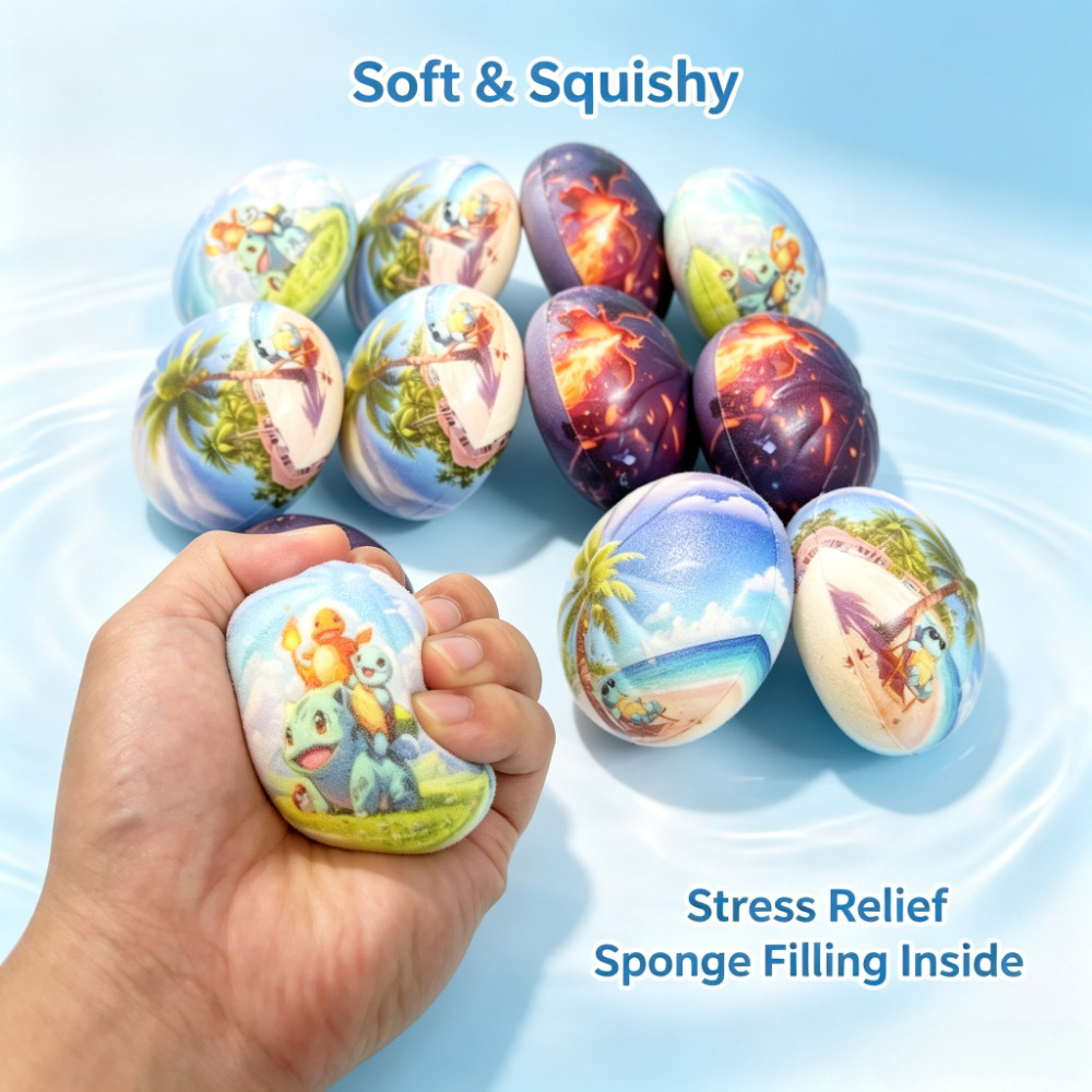 Squeeze the Stress Ay Super Soft Monster Egg Squishies. Ideal Desk Decor and Thoughtful Mystery