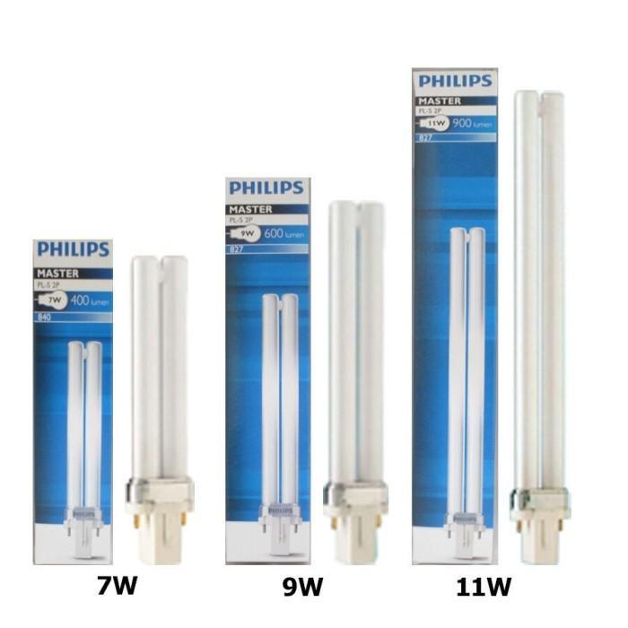NEW PHILIPS MASTER PL-S 7W - 9W - 11W/2P - PLS 2 PIN / LAMPU TUSUK 2PIN