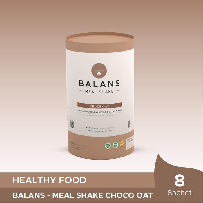 Balans Meal Shake Choco Oat Tube - 8 Sachet