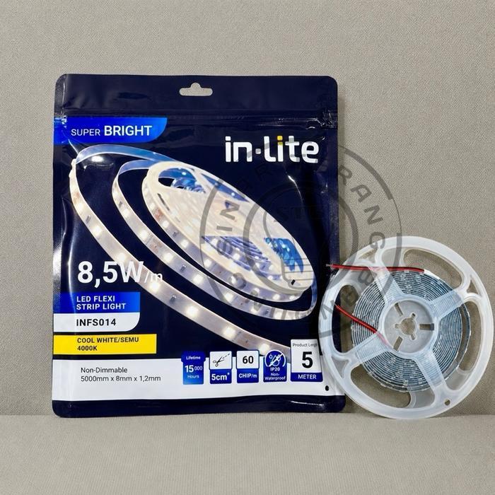 new FLEXI STRIP LIGHT LED INLITE 60 CHIP/M 8.5W/M IP20 DC 12V - INFS014