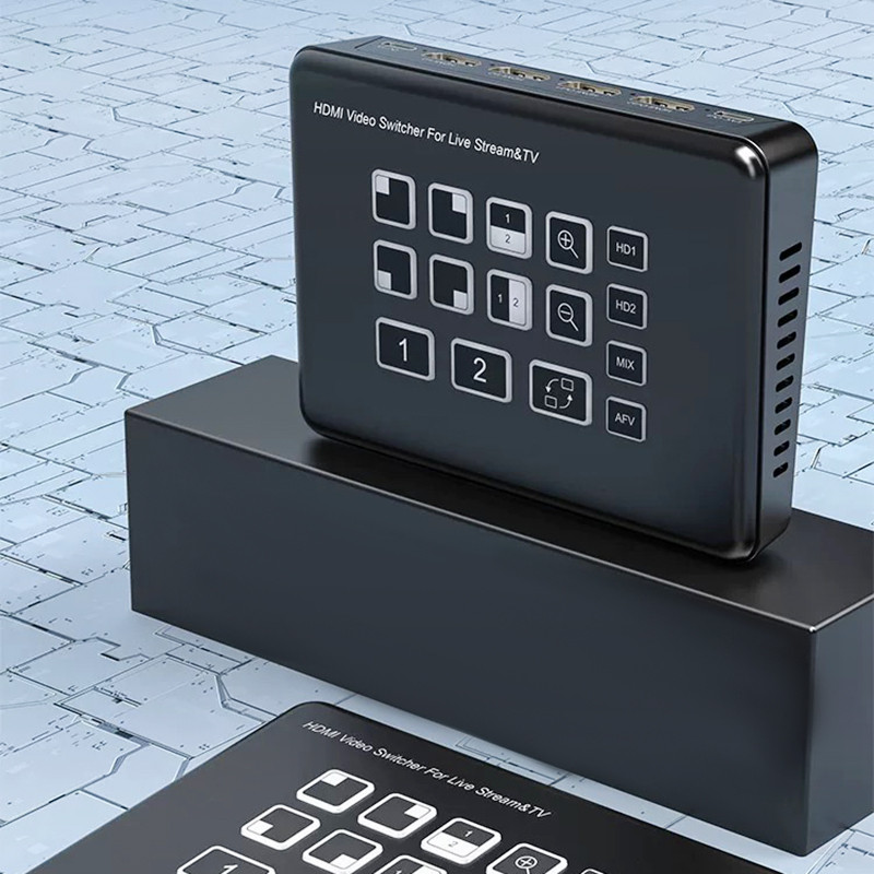 HDMI VIDEO DUAL CHANNEL MIXER SWITCHER CAPTURE CARD MULTI CAMERA SWITCHING PLATFORM INTEGRATED