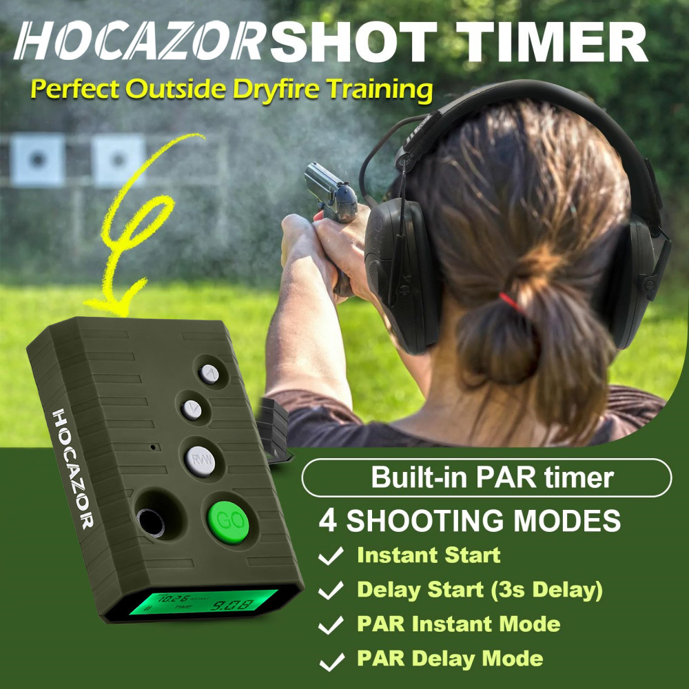 HOCAZOR Electronics Shot Timers IPSC Competition Shooting Pro Timer Steel Challenge Timer Air-soft