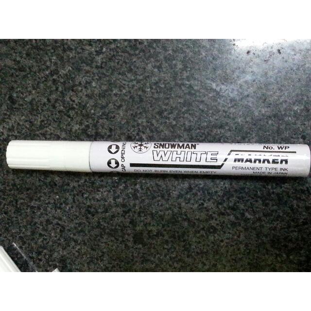 Snowman Spidol permanent marker White / spidol putih