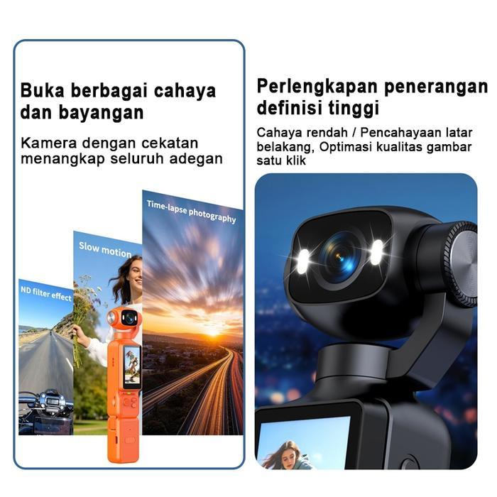 terlaris teeka lk033 kamera digital 4k 64mp wifi, kamera vlog action cam motor olahraga
