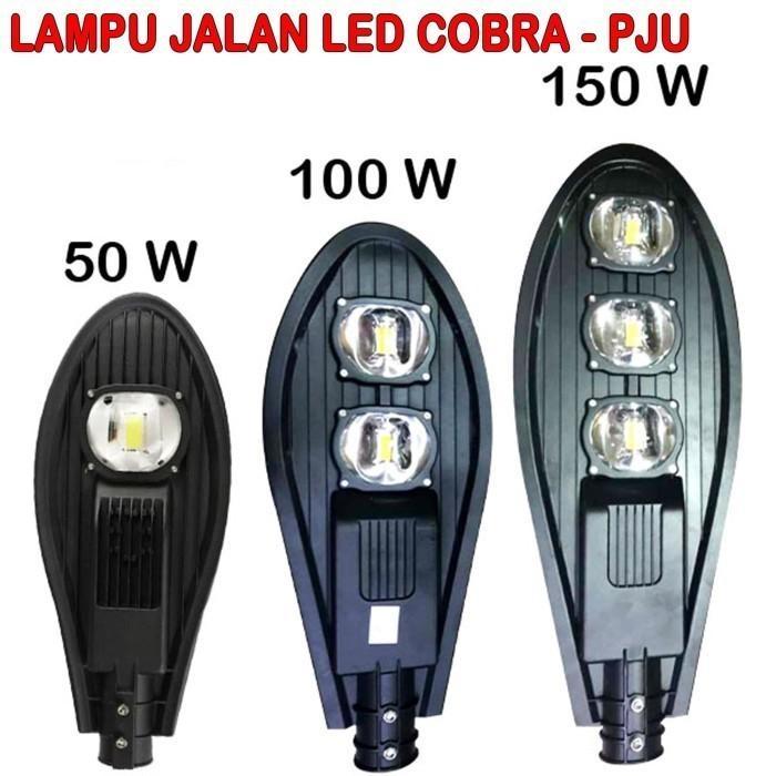 Diskon Lampu Jalan Cobra/ Pju Led/ Kap Jalan Proyek 100W - White 6500K Original