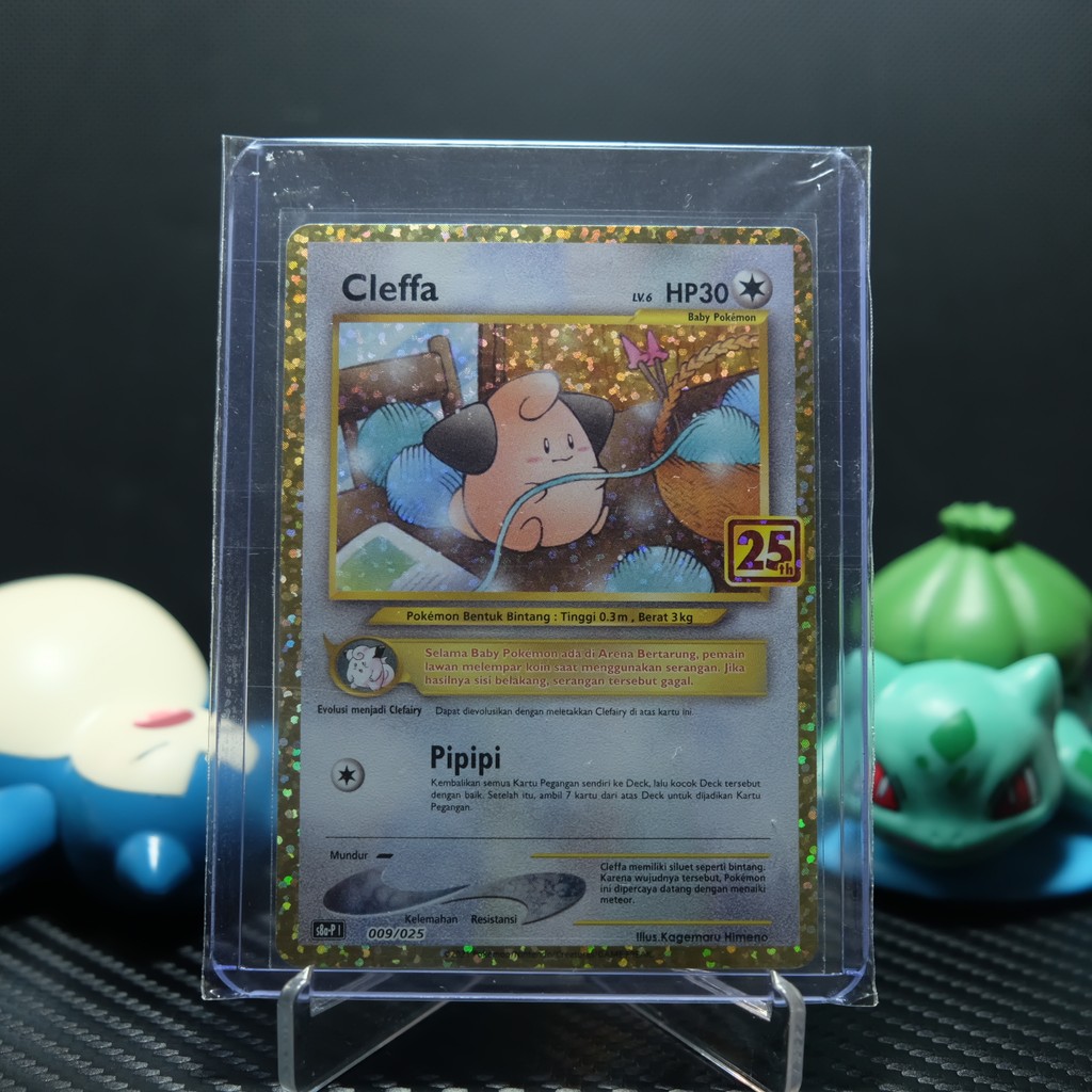 Kartu Pokemon Cleffa 009/025 S8a-P 25th Anniversary Collection Promo Indonesia Near Mint Condition |