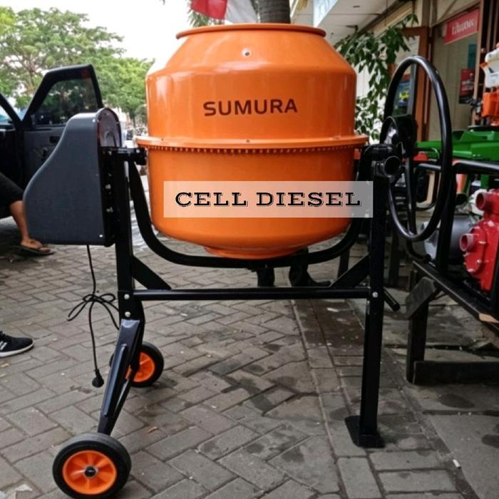 Molen Semen Mini SUMURA Listrik 200L Concrete Mixser 200 Liter