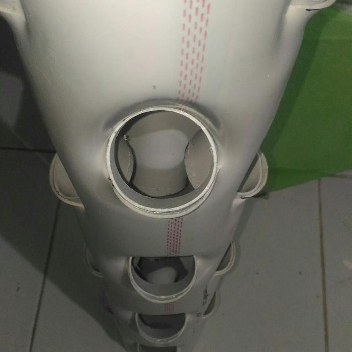 Ready Pot Tower Vertikal Hidroponik 4 Inch 1,5 M 36 Lubang Include Netpot Premium