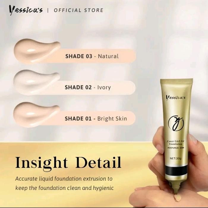 yessica's waterproof foundation Concealer & Wajah YZS FOUNDATION