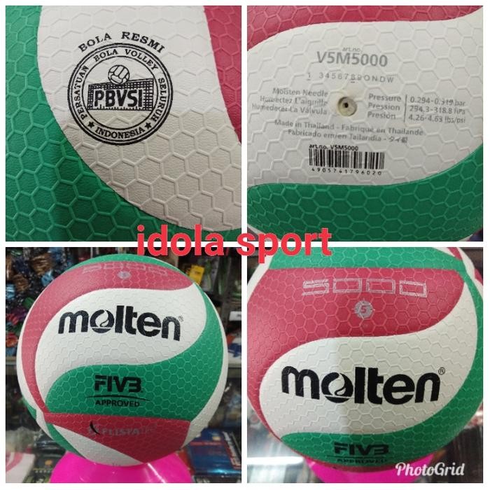 BOLA VOLLEY VOLLY VOLY VOLI MOLTEN 5000 V5M5000 ORIGINAL OFFICIAL 100%