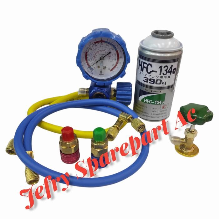 Ready PAKET ISI FREON AC MOBIL DAN KULKAS R134A R134 SINGLE QC12 5MACAM