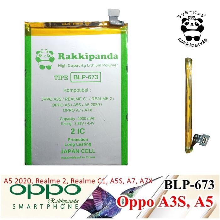 Rakkipanda BLP-673 for Baterai A3S CPH1803 A5 Realme 2 Realme C1 BLP673 Double IC Protection