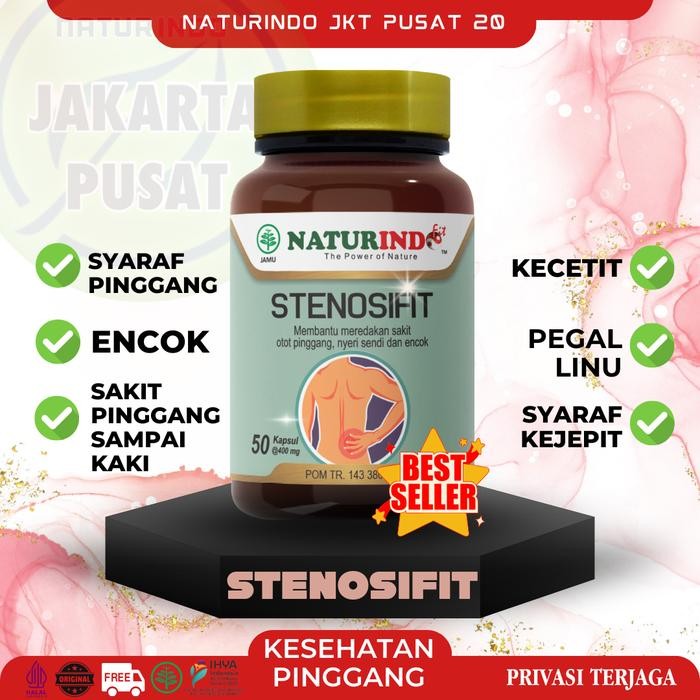 Naturindo Stenosifit Obat Herbal Syaraf Pinggang Encok Saraf Kejepit