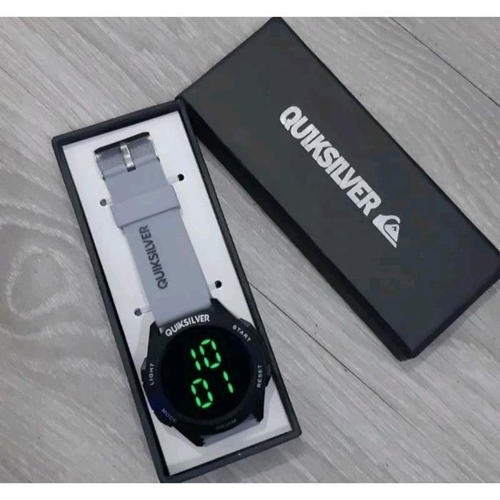 Jam Tangan Anak Pria Dan Wanita Quiksilver Original Terlaris Digital Tahan Air Strap Rubber Free Box