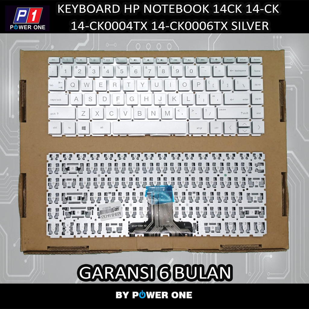 Keyboard HP Notebook 14ck 14-Ck 14-Ck0004tx 14-Ck0006tx Silver