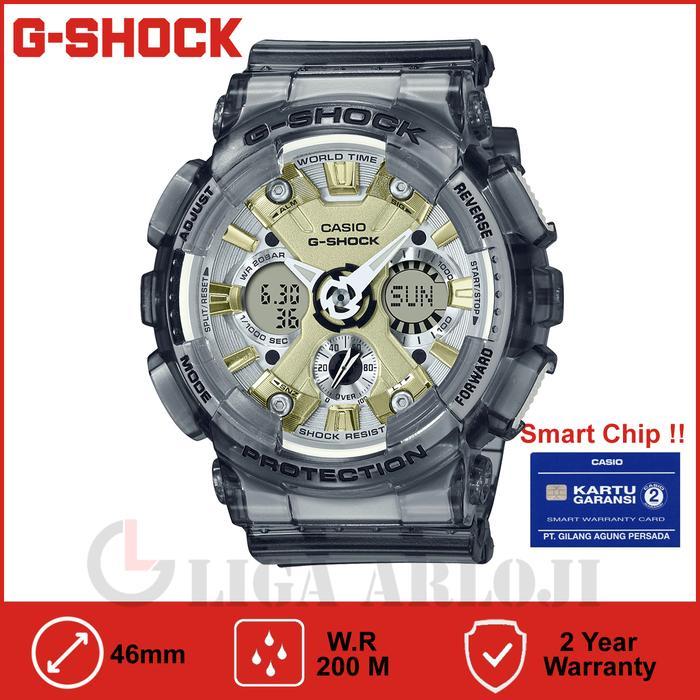 CASIO G-SHOCK GMA-S120GS-8ADR JAM TANGAN WANITA TRANSPARAN HITAM