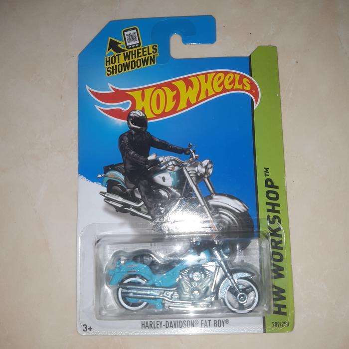 Hot Wheels Harley Davidson Fat Boy Blue Gercep
