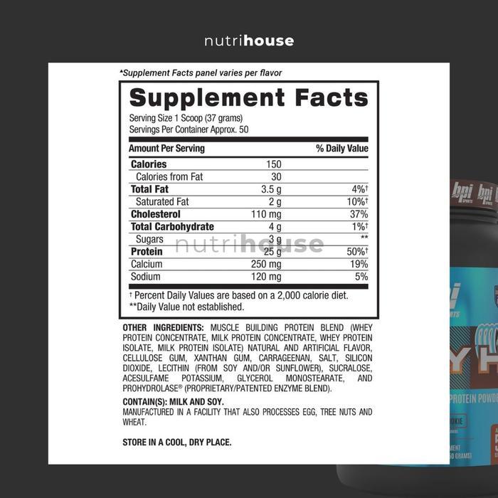 Bpi Sports Whey Hd 4Lbs Whey Protein Concentrate And Isolate Terlaris