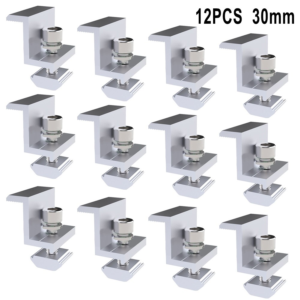 1/4Pcs Solar End Clamp Adjustable Solar Panel Bracket Clamp Wide