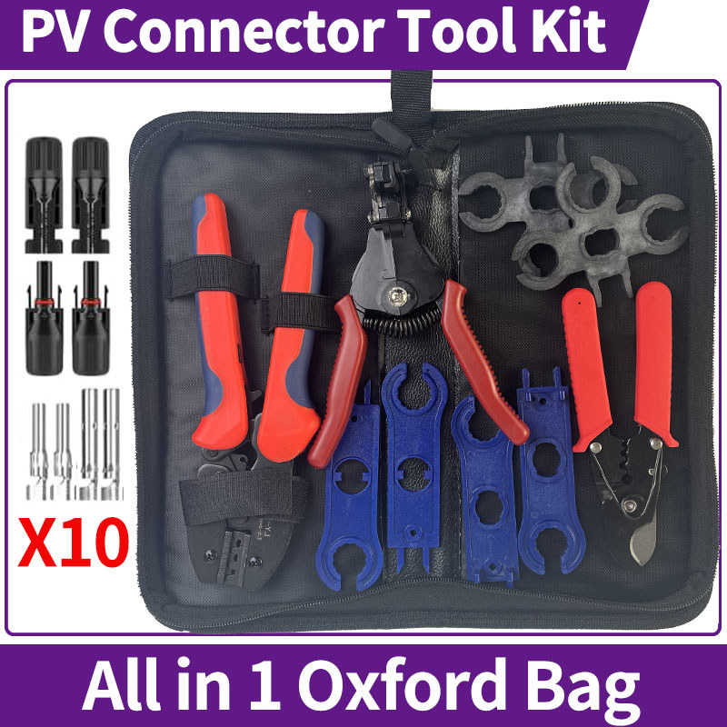 Solar Panel PV Cable Crimping Tool Kit for AWG14-10 2.5/4/6mm² with