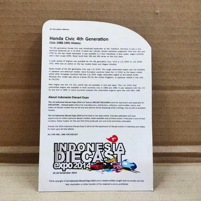 Hotwheels Indonesia Diecast Expo 2014 1990 Honda Civic EF #1 of 100