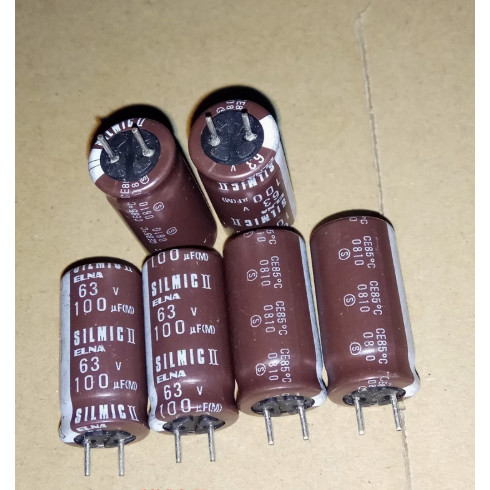 20Pcs/Lot Japanese Original Elna Silmic Ii 63V 100Uf 12X25Mm Audio Electrolytic Capacitors Free