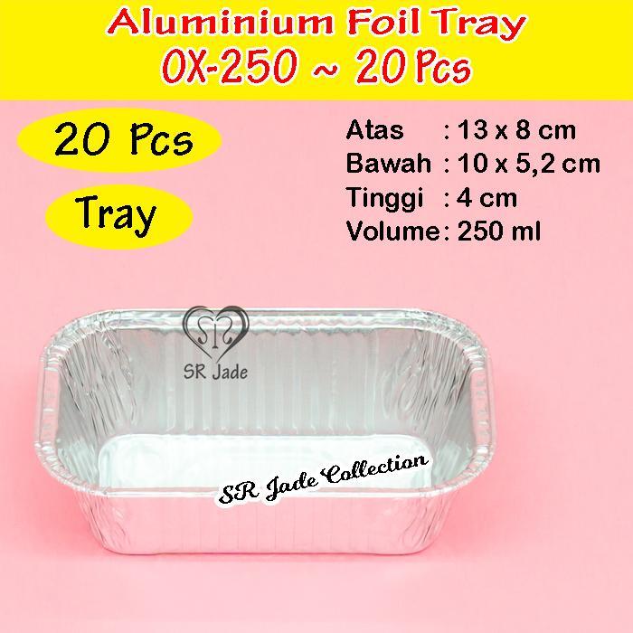 Plantica- Aluminium Foil Tray Ox250 Aluminium Foil Cup Ox 250 Ox-250 Tutup Mika