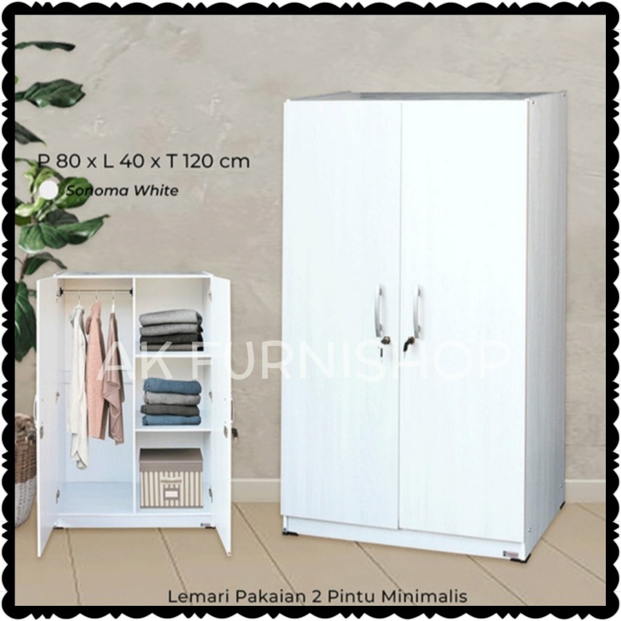 LEMARI ANAK 2 PINTU - LEMARI PAKAIAN MINIMALIS