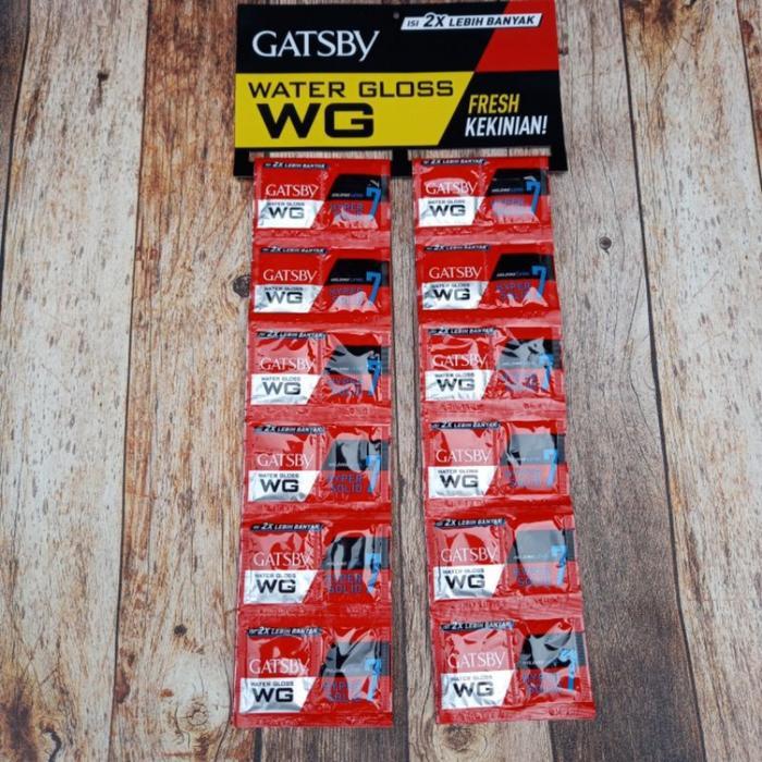 jl9e- Gatsby Minyak Rambut / Stayling Pomade Warna Kuning Merah Biru Kemasan Sachet