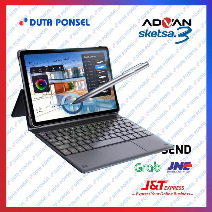 Advan Tab Sketsa 3 RAM 6/128 GB & 8/128GB  Garansi Resmi - Grey - 6/128GB